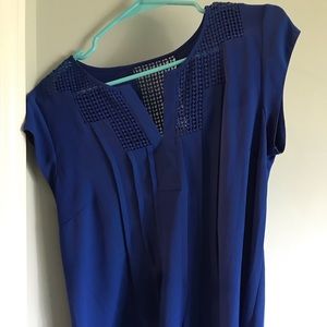 Estefany Lace Detail Split Neck Blouse